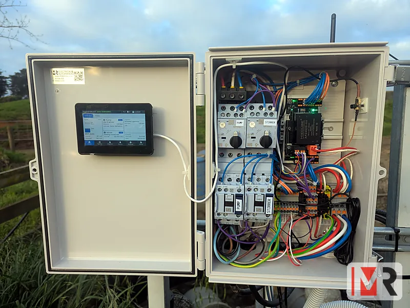 A ModBee pump controller open on site