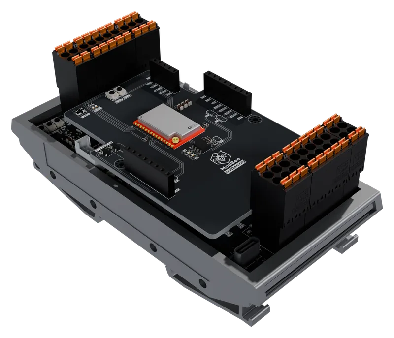 Node UIO with a HAT LoRa Mesh stacked on top