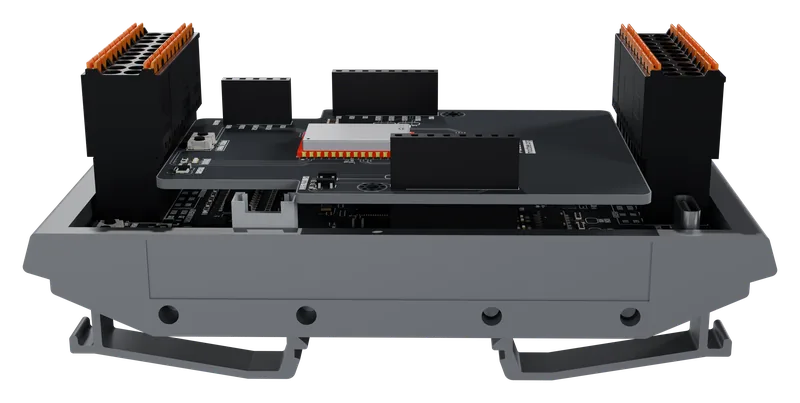 Node UIO with HAT LoRa Mesh, side view